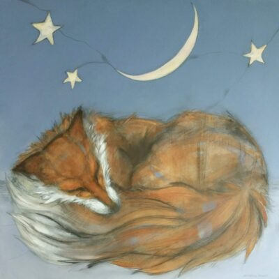 FOX & MOON by Sylvia Parkinson Brown: Irish Art by Greenlane Gallery Dingle